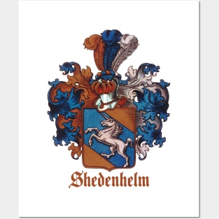 Shedenhelm Family Crest (rust variation) Posters and Art